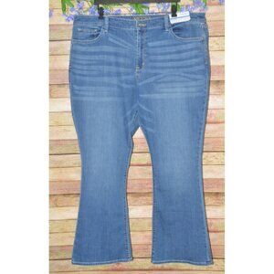 NWT Arizona Jeans Size 23 Short Classic Mid-Rise Bootcut Stretch Denim Curvy Com